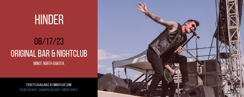 Hinder at The Original Bar tickets Hinder at The Original Bar